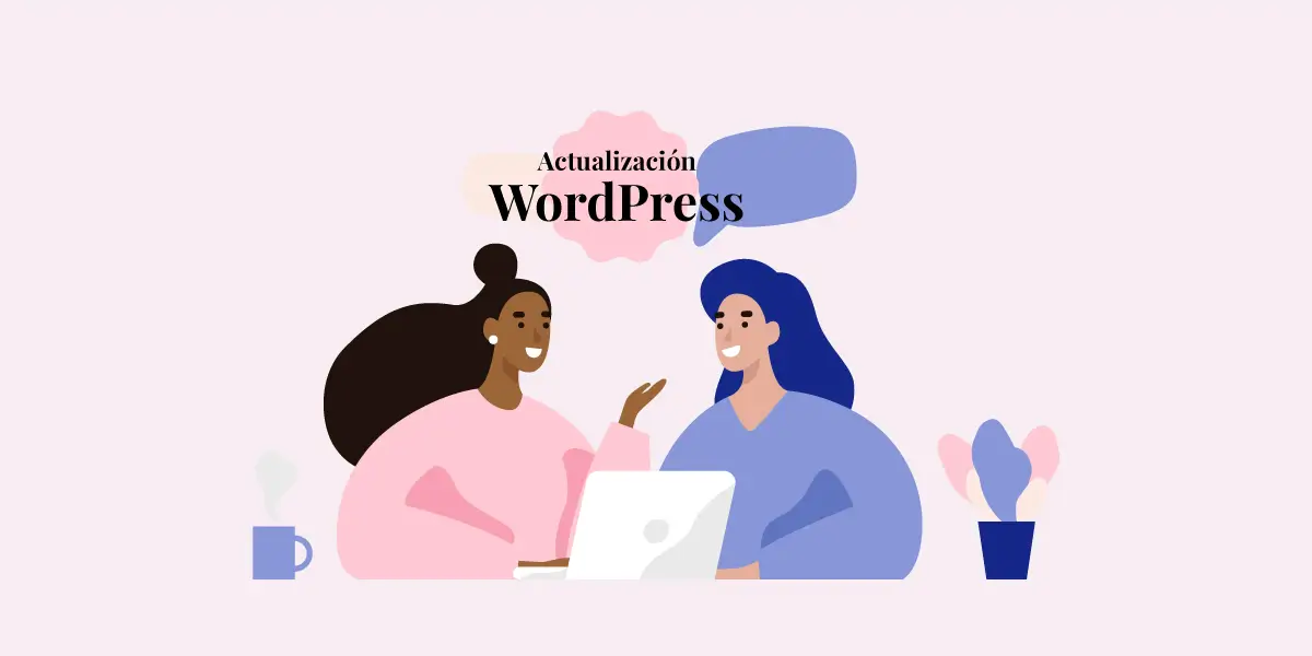 Imagen con el texto Actualización WordPress