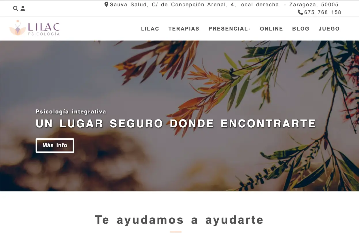portada de la home de la web antigua de Carla Molina