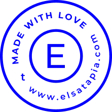 Sello con la frase made with love Elsa Tapia